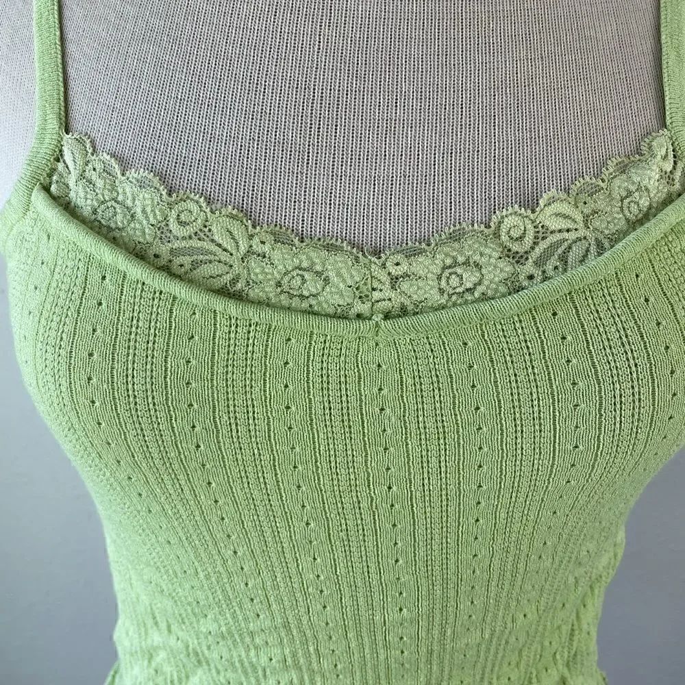 JW Style Light Green Tank Top Size M EUC - Picture 3 of 4